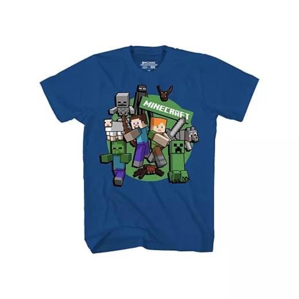BRAND NEW boy Minecraft cotton shirt size XL